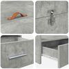 vidaXL Cadre de lit avec rangement avec tiroir Gris b&eacute;ton 200 x 200 cm