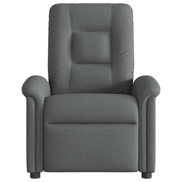 vidaXL Fauteuil inclinable Gris fonc&eacute; Tissu