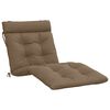 vidaXL Coussin de transat VIANEN 100 % polyester Taupe 200 x 90 x 8 cm