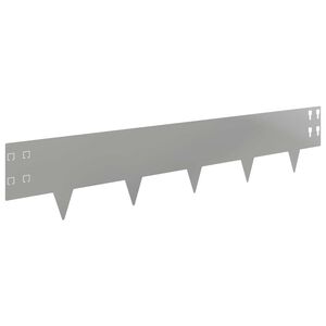 vidaXL Bordure de Pelouse 20 pc 100 x 20 cm Acier Argent&eacute;