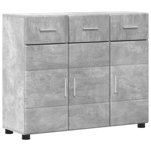 vidaXL Buffet FLORIN Gris b&eacute;ton 88,5 x 30,5 x 73 cm Bois d'ing&eacute;nierie