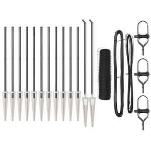 vidaXL Cl&ocirc;ture en fil soud&eacute; avec pointes 25 x 0,4 m (L x H)