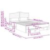 vidaXL Cadre de lit Ch&ecirc;ne Sonoma 140 x 190 cm Bois d'ing&eacute;nierie