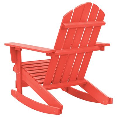 vidaXL Chaise à bascule de jardin Adirondack bois de sapin rouge