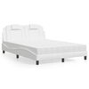 vidaXL Lit Viana avec matelas blanc 140x200 cm similicuir