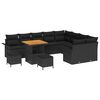 vidaXL Ensemble de canap&eacute; de jardin 12 pc 11-Nombre de places Noir