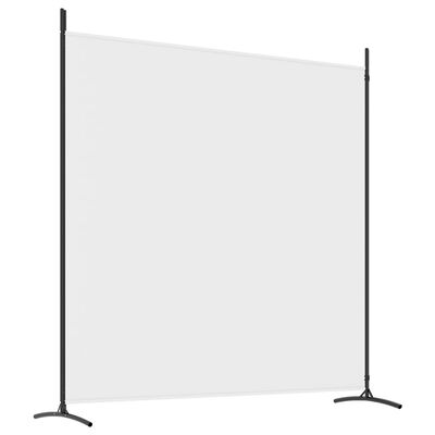 vidaXL Cloison de séparation 2 panneaux Blanc 348x180 cm Tissu