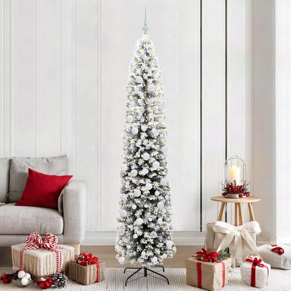 vidaXL Sapin de No&euml;l artificiel Vert 210 cm PVC et acier et plastique