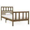 vidaXL Cadre de lit sans matelas marron miel bois massif
