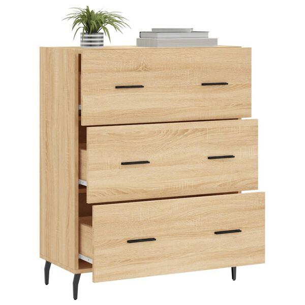 vidaXL Buffet ch&ecirc;ne sonoma 69,5x34x90 cm bois d'ing&eacute;nierie