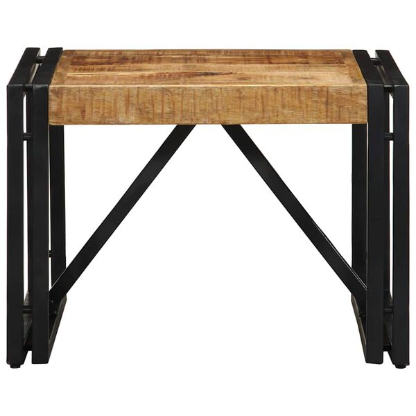 vidaXL Table basse 50x50x35 cm bois de manguier massif brut