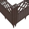 vidaXL Jardini&egrave;re avec piquets marron 43,5x43,5x43,5 cm PP