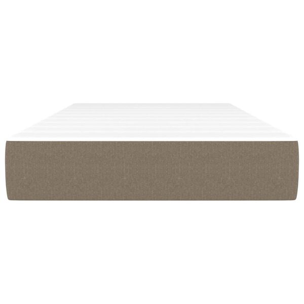 vidaXL Matelas de lit &agrave; ressorts ensach&eacute;s fermet&eacute; moyenne Taupe 90x200x20 cm Tissu