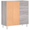 vidaXL Armoire &agrave; disques sonoma gris 84,5x38x89 cm bois d'ing&eacute;nierie