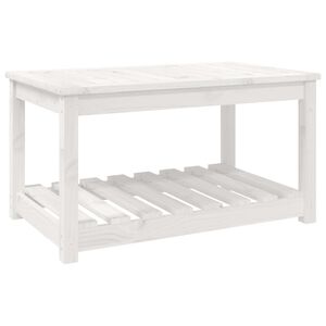 vidaXL Table de jardin blanc 82,5x50,5x45 cm bois massif de pin