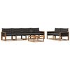 vidaXL Ensemble de canap&eacute;s d'ext&eacute;rieur 7 pcs Naturel et noir