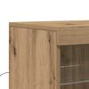 vidaXL Buffet LED Ch&ecirc;ne artisanal 60,5 x 37 x 67 cm Bois d'ing&eacute;nierie