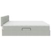 vidaXL Lit de Rangement avec matelas Gris clair 200 x 200 cm Velours