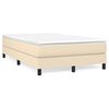 vidaXL Sommier &agrave; lattes de lit avec matelas cr&egrave;me 120x190 cm tissu