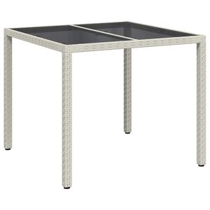 vidaXL Table de Jardin Blanc 90 x 90 x 75 cm polyrotin