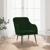 vidaXL Fauteuil Vert fonc&eacute; 63x76x80 cm Velours