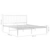 vidaXL Cadre de lit sans matelas blanc m&eacute;tal 180x200 cm