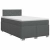 vidaXL Lit boxspring avec matelas Gris fonc&eacute; 120 x 200 cm Tissu