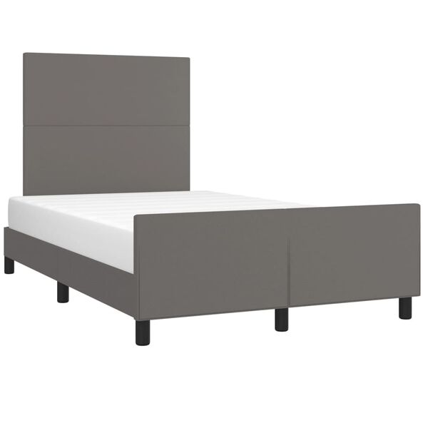 vidaXL Cadre de lit sans matelas gris 120x200 cm similicuir