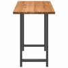 vidaXL Table de bar rectangulaire en bois massif de ch&ecirc;ne marron clair 200 x 80 x 112 cm