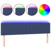 vidaXL T&ecirc;te de lit &agrave; LED Bleu 160x5x78/88 cm Tissu