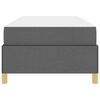 vidaXL Cadre de lit avec matelas Gris fonc&eacute; 90 x 190 cm tissu