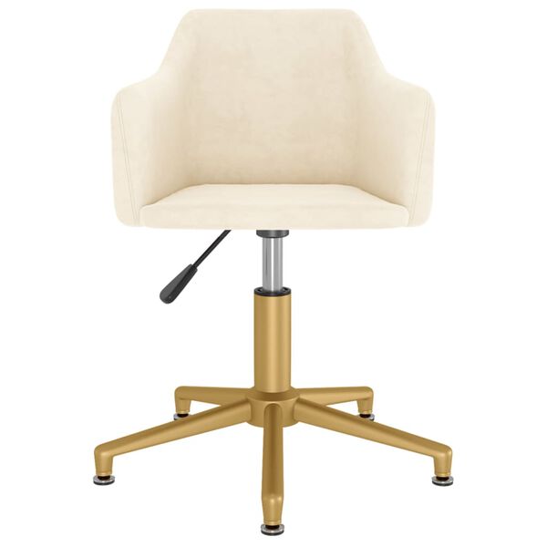 vidaXL Chaise pivotante de salle &agrave; manger Cr&egrave;me Velours