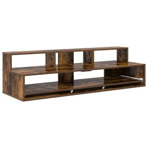 vidaXL Bureau de studio Ch&ecirc;ne fum&eacute; 130 x 42,5 x 36 cm