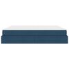 vidaXL Cadre de lit avec matelas avec matelas 2 pcs Bleu tissu