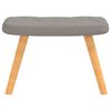 vidaXL Chaise de relaxation avec tabouret Taupe Tissu