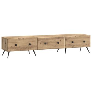 vidaXL Meuble TV 147 x 34,5 x 30 cm Ch&ecirc;ne artisanal Bois d'ing&eacute;nierie