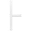 vidaXL Pieds de table &agrave; manger en T, 2 pi&egrave;ces, blanc, 90 x 35 x (72-73) cm, acier