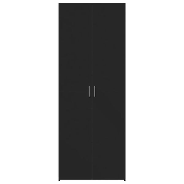 vidaXL Buffet haut noir 70x42,5x185 cm bois d'ingénierie