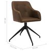 vidaXL Chaises pivotantes &agrave; manger lot de 6 marron tissu