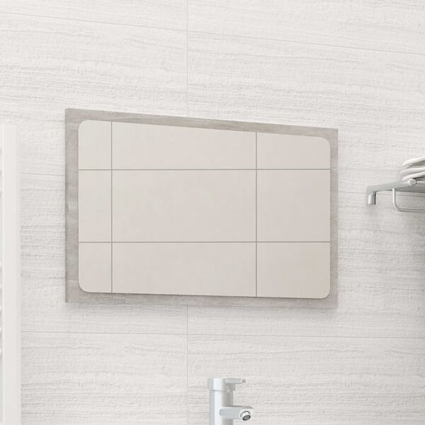 vidaXL Miroir de salle de bain Gris b&eacute;ton 60x1,5x37 cm Agglom&eacute;r&eacute;
