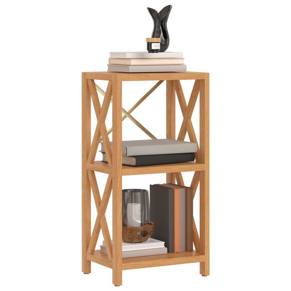 vidaXL &Eacute;tag&egrave;re &agrave; 3 niveaux 40x30x78 cm bois de ch&ecirc;ne massif