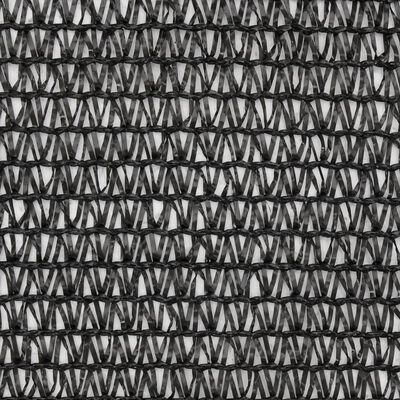 vidaXL Filet brise-vue PEHD 2 x 25 m Noir