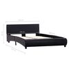 vidaXL Cadre de lit sans matelas noir similicuir 140x200 cm