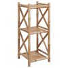 vidaXL &Eacute;tag&egrave;re &agrave; 3 niveaux carr&eacute; bambou
