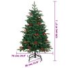 vidaXL Sapin de Noël artificiel avec pommes de pin et baies 120 cm