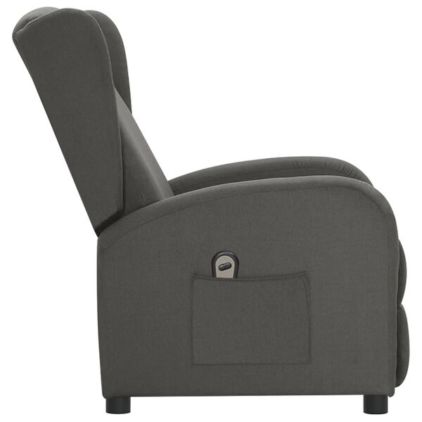 vidaXL Fauteuil inclinable &eacute;lectrique Gris fonc&eacute; Tissu