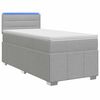 vidaXL Lit boxspring avec matelas Gris clair 80 x 200 cm Tissu