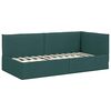 vidaXL Cadre de lit d'angle Vert fonc&eacute; 100 x 200 cm Velours