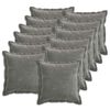 vidaXL Housse de coussin 12 pc HOUTEN Gris fonc&eacute; 45 x 45 cm