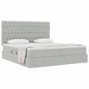 vidaXL Lit de Rangement avec matelas Gris clair 180 x 200 cm Velours